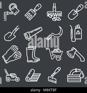 Web icons set - Gardening, tools Stock Vector