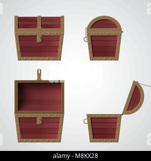 Treasure Chest flat Stock Vector