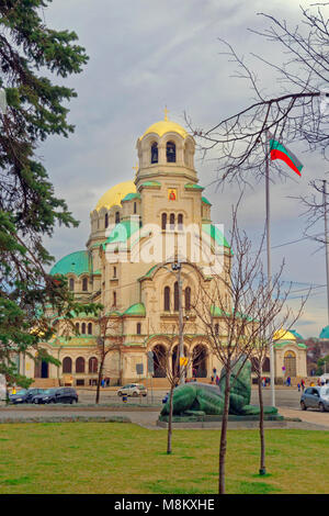 St. Alexandar Nevski Orthodox Cathedral in Sofia city centre, Bulgaria. Stock Photo