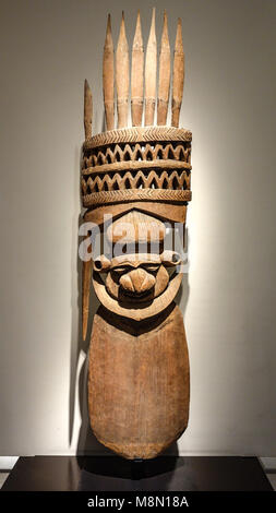 Dec 31, 2017 - An African wood carving on display in the Louvre Museum, Paris, France Stock Photo