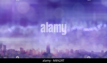 Modern city blurred digital background of ultra violet color Stock Photo