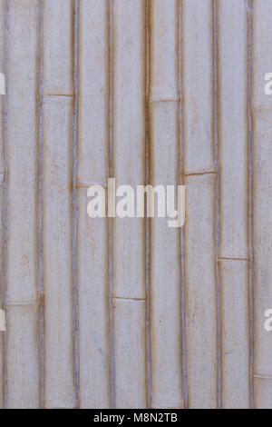 bamboo fence background made from cement Stock Photo