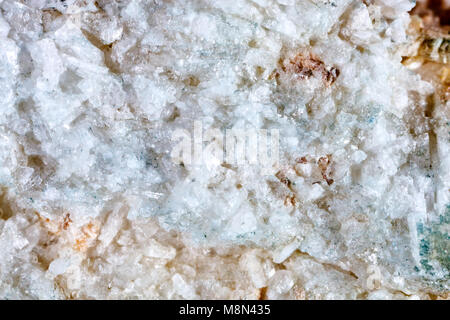 Macro shooting of natural gemstone. The raw mineral is albite, Brazil. Stock Photo