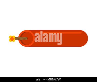 Dynamite isolated. Explosion on white background. Vector illustration Stock Vector
