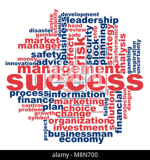 Success word cloud concept on white background, 3d rendering. Stock Photo