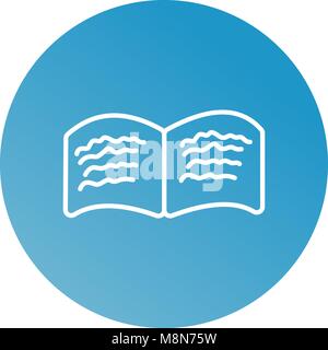 Book line icon vector Stock Vector