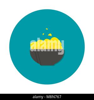 Flat icon with potato chips. Vector  illustration Stock Vector