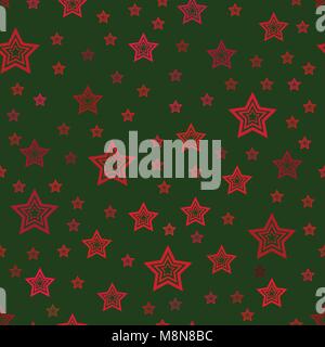 bright vector geometric seamless pattern with stars Stock Vector