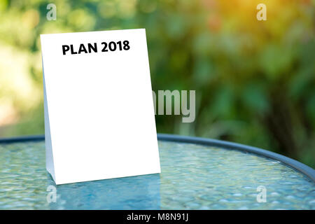 Plan 2018 Notebook business team meeting  with an Plan 2018 Stock Photo