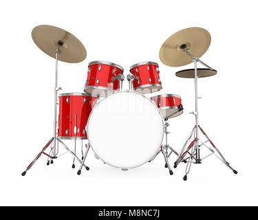 Red Drum Kit Isolated Stock Photo