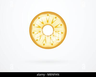 Pineapple Donut Fruit Vector Stock Vector