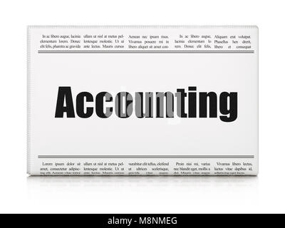 Currency concept: newspaper headline Accounting Stock Photo