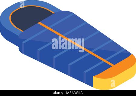 Isometric Sleeping Bag Icon Stock Vector