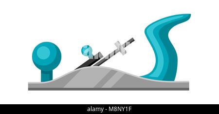 Illustration of jointer on white background isolated Stock Vector