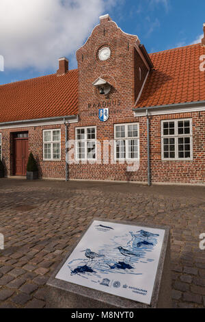 Townhall of Nordby, a small town on the North Sea island of Fanoe, Jutland, Denmark, Scandinavia Stock Photo