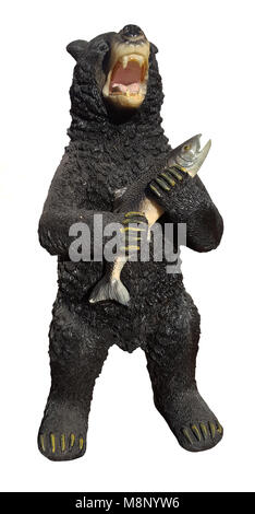 Black bear on white Stock Photo