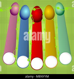 Image vector infographic with easter eggs x Stock Vector