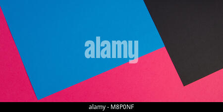 Colorful papers geometry flat composition background Stock Photo