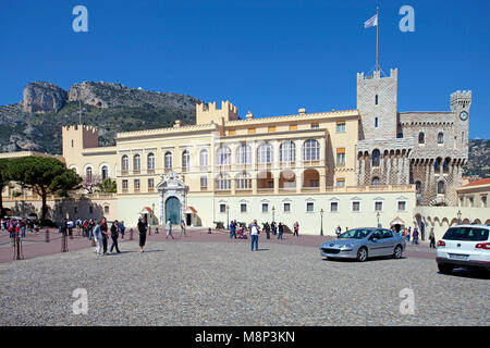 Palais Princier, Princes Palace of Monaco, official residence of the Sovereign Prince of Monaco, Côte d'Azur, french riviera, South France, Europe Stock Photo