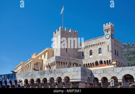 Palais Princier, Princes Palace of Monaco, official residence of the Sovereign Prince of Monaco, Côte d'Azur, french riviera, South France, Europe Stock Photo