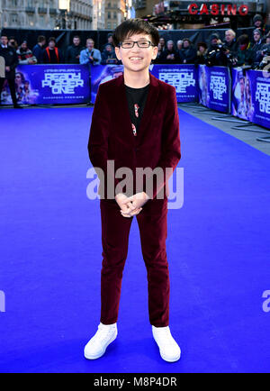 Philip Zhao attending the European Premiere of Ready Player One held at the Vue West End in Leicester Square, London. Stock Photo