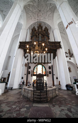 Poland, Gdansk, organ above main entrance to St. Mary Church - Basilica of the Assumption of the Blessed Virgin Mary (Bazylika Mariacka) Stock Photo