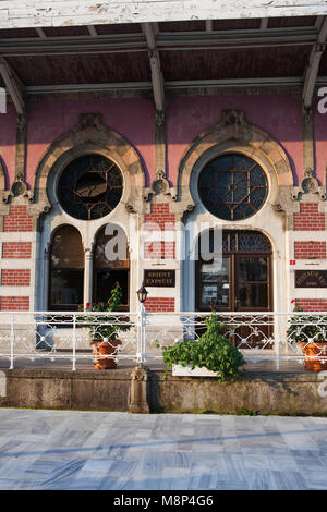 Turkey, Istanbul, Orient Express restaurant in Sirkeci railway station, historic city landmark opened in 1890. Stock Photo