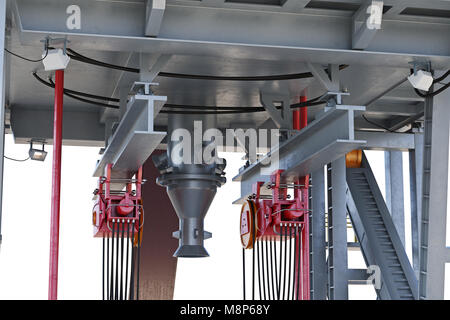 Land rig pump, close view Stock Photo