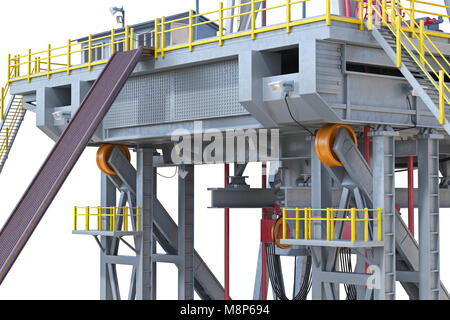 Land rig oil industry, close view Stock Photo