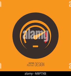 Vector speedometer scale. Concept of speed and acceleration. Vector element of graphic design Stock Vector
