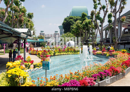 Merlion Plaza, Sentosa Island, Central Region, Singapore Island (Pulau Ujong), Singapore Stock Photo
