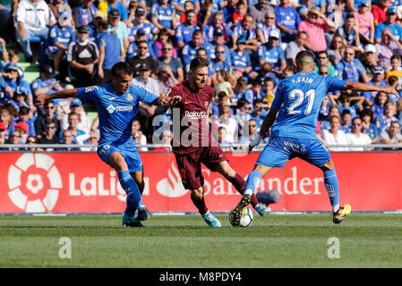 Madrid, Spain. 16th September, 2017. LaLiga football match, Getafe CF vs FC Barcelona at Coliseum Alfonso Perez Stadium. © ABEL F. ROS/ Alamy Stock Stock Photo