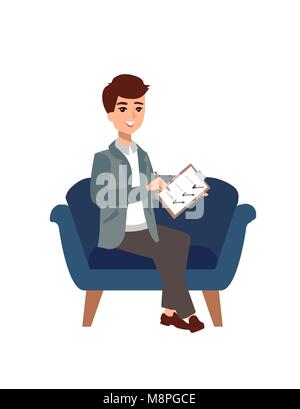 Businessman character set. Animate character. Male personage constructor. Different man postures. Vector set personage. Stock Vector