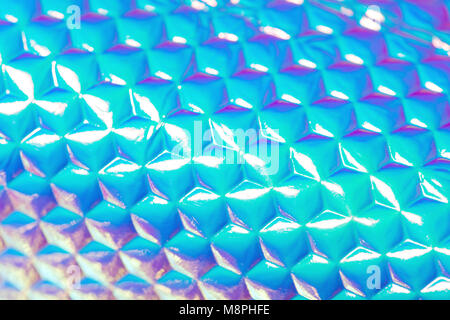 Holographic foil creative background with geometric pattern. Stock Photo