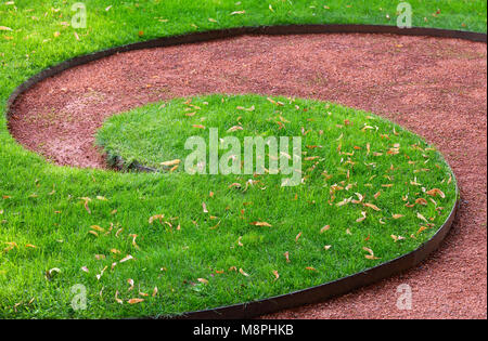 Decorative lawn in a park Stock Photo