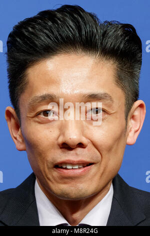 Japanese makeup artist Kazuhiro Tsuji attends a news conference for the film Darkest Hour on March 20, 2018, Tokyo, Japan. Tsuji won an award for Best Makeup and Hairstyling at the 90th Academy Awards for his work on The Darkest Hour. The film will be released in Japan on March 30. Credit: Rodrigo Reyes Marin/AFLO/Alamy Live News Stock Photo