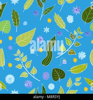 hand drawn vector floral seamless pattern Stock Vector