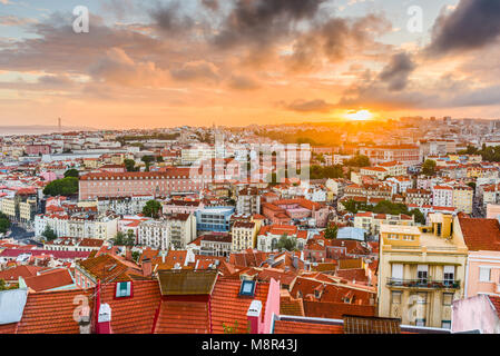 Lisbon, Portugal old town skyline. Stock Photo