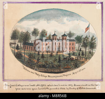 William and Mary College, 1862 Stock Photo