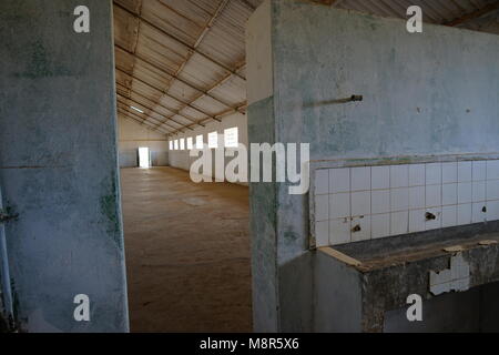 Barracks blocks, Museu do Tarrafal, Tarrafal Camp, Tarrafal, Santiago Island, Cape Verde Stock Photo
