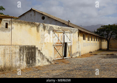 Barracks blocks, Museu do Tarrafal, Tarrafal Camp, Tarrafal, Santiago Island, Cape Verde Stock Photo