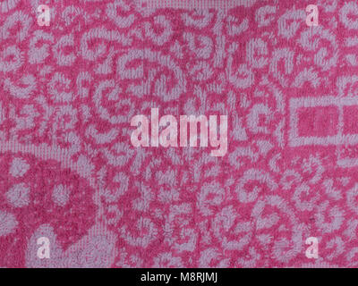 Red white colorful terry cloth close-up Stock Photo