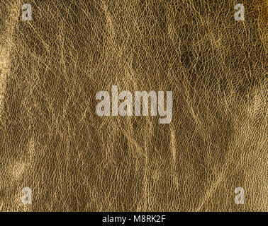 Natural, real golden leather texture Stock Photo