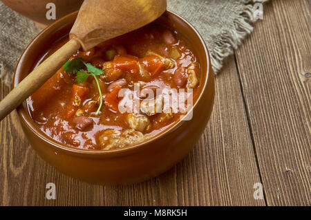 Cowboy Chili -  American classic paleo version of the Tex-Mex stew. Stock Photo