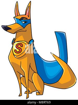 Super Dog Sitting Stock Vector