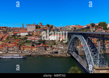 View over River Douro,Porto,Portugal Stock Photo