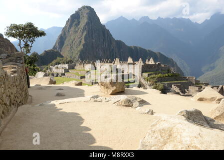 terraces and stairs to Machu Picchu Stock Photo - Alamy