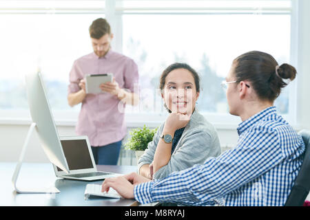 White collar workers chatting Stock Photo