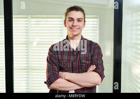 Cheerful software developer Stock Photo