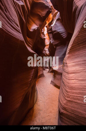 Horseshoe Bend slot canyon, or Secret Canyon, located just outside of Page, Arizona. Stock Photo